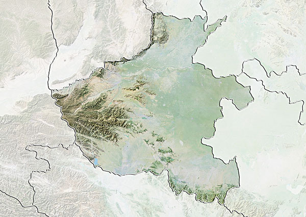河南省山脉地形图图片