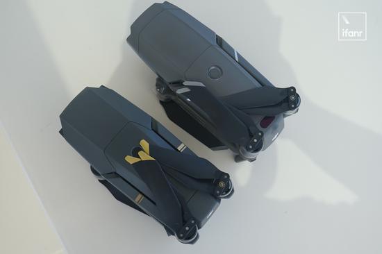 ▲ 上方为新发布的 Mavic 2，下方为上一代 Mavic Pro